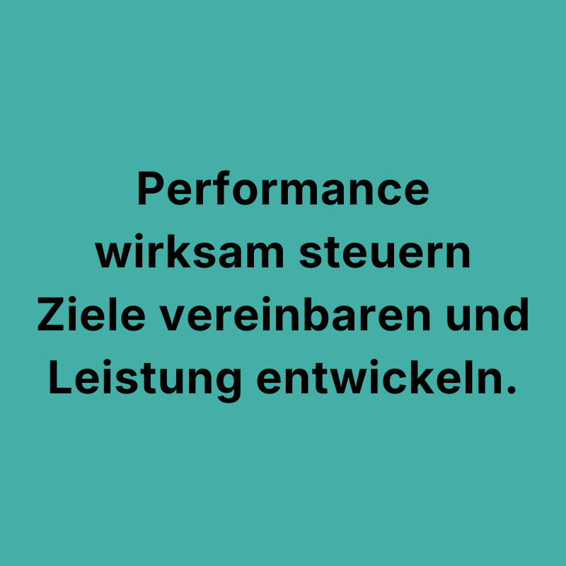 Ziele vereinbaren und Leistung entwickeln
