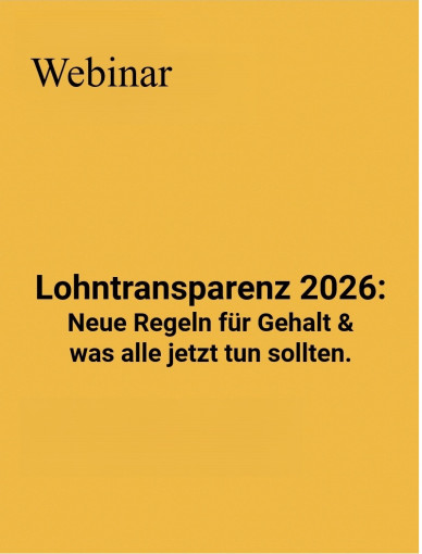 EU - Lohntransparenzgesetzt, Webinar